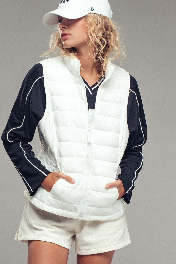4n Lightweight Quilted Vest Cozy Layering Piece, additional view