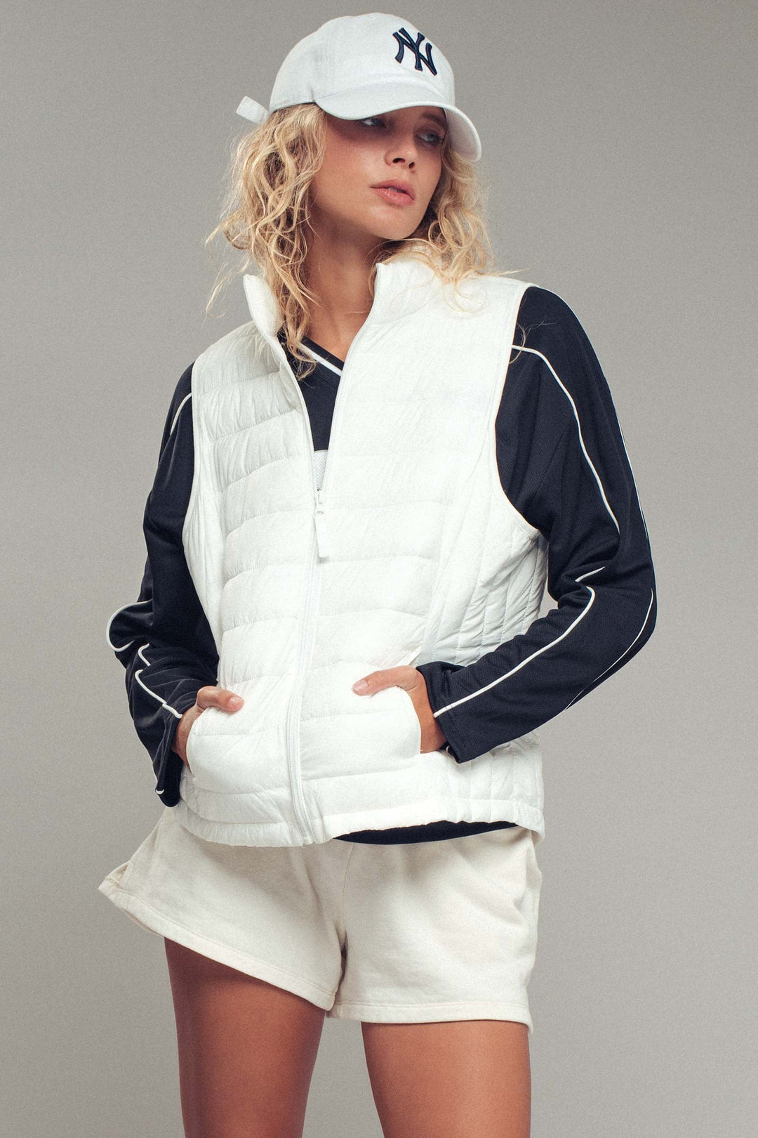 4n Lightweight Quilted Vest Cozy Layering Piece, additional view