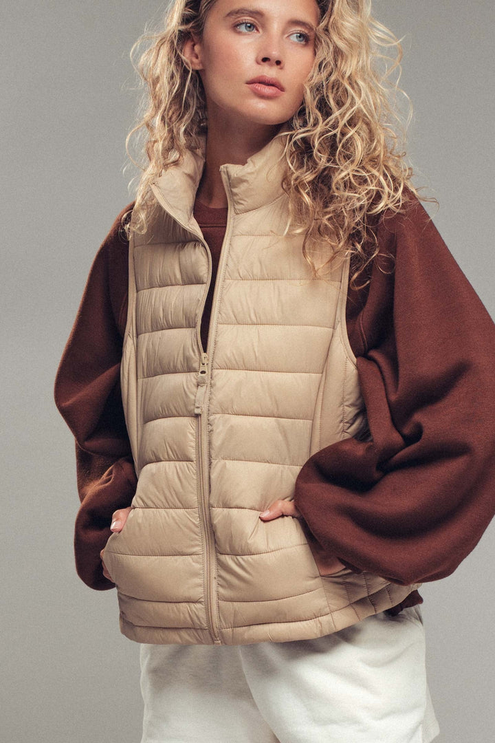 4n Lightweight Quilted Vest Cozy Layering Piece, additional view