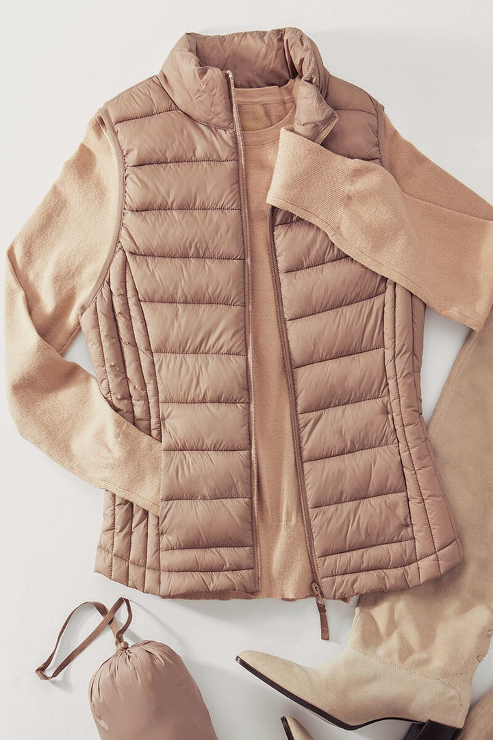 4n Lightweight Quilted Vest Cozy Layering Piece, additional view