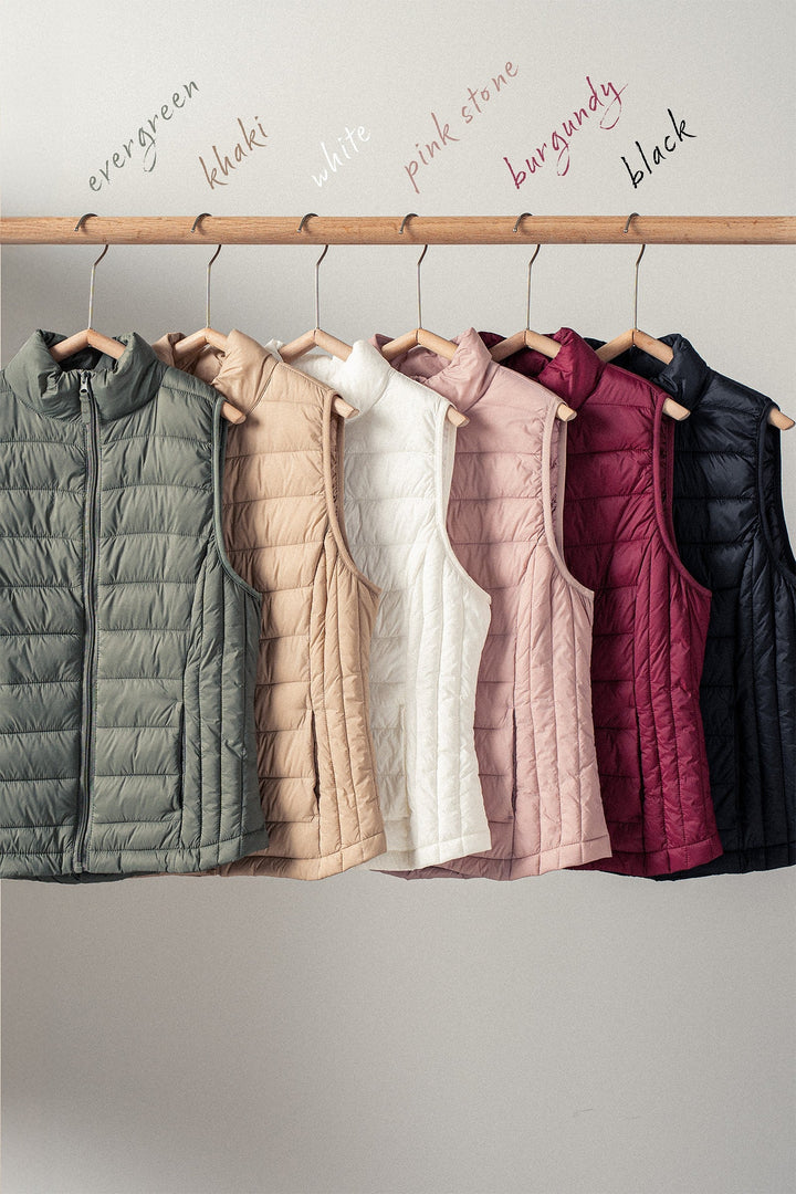 4n Lightweight Quilted Vest Cozy Layering Piece, additional view