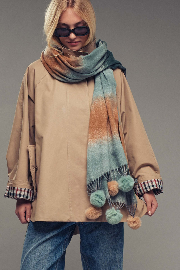 pom pom tassel scarf - mint (additional view)