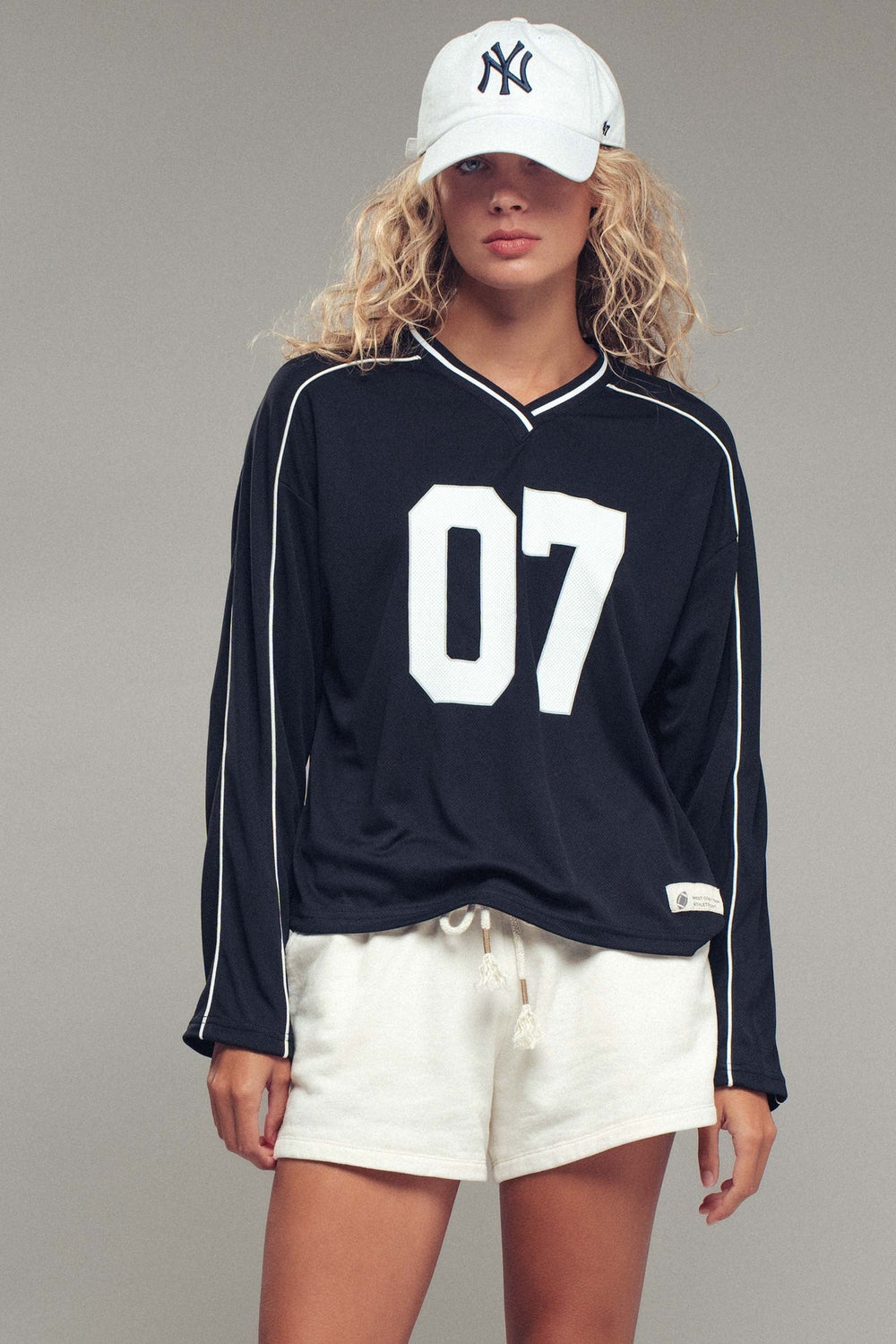 Varsity Number Graphic Jersey Top, additional view