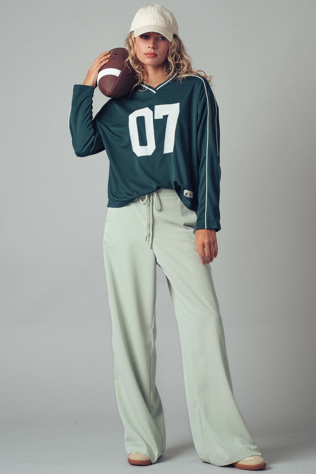 Varsity Number Graphic Jersey Top, additional view