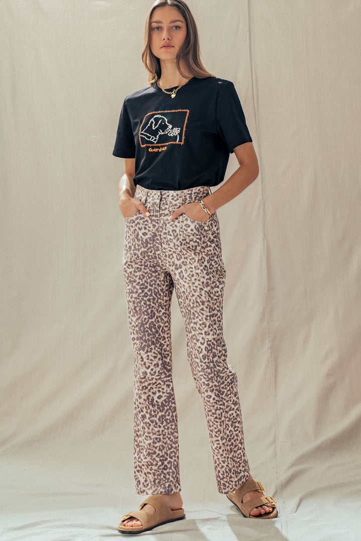 garden pup embroidered tee - black (additional view)