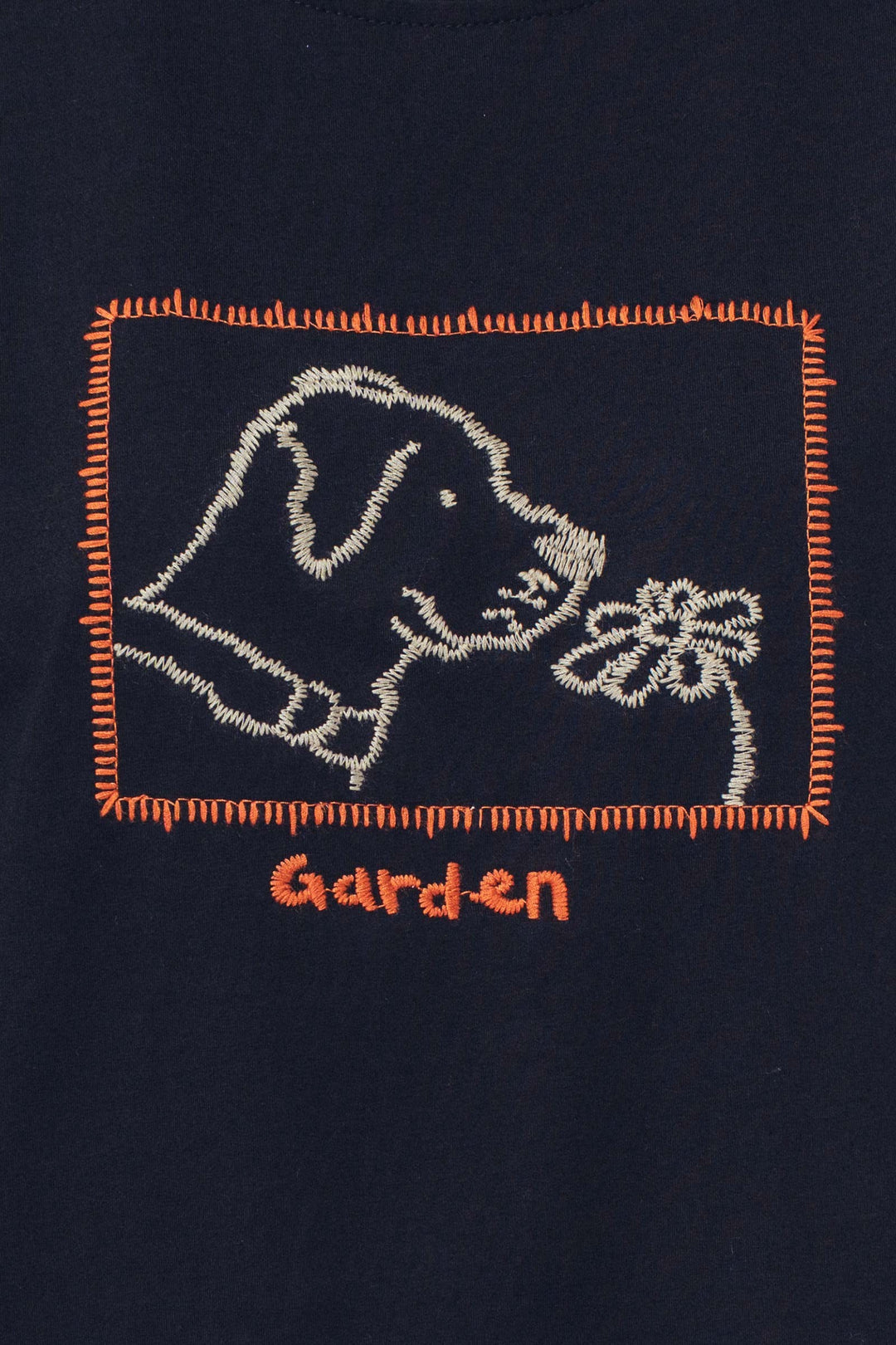 garden pup embroidered tee - black (additional view)