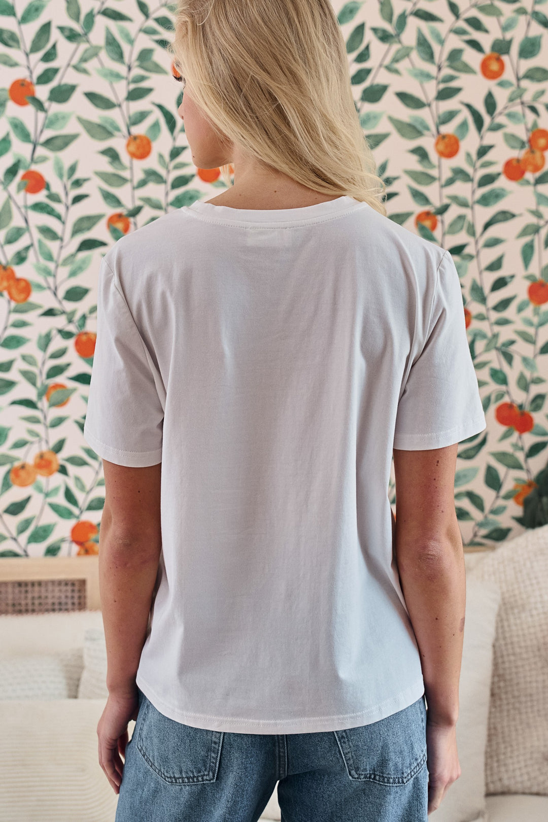 garden pup embroidered tee - white (additional view)