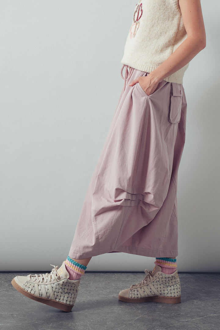 wanderlust balloon midi skirt - pink