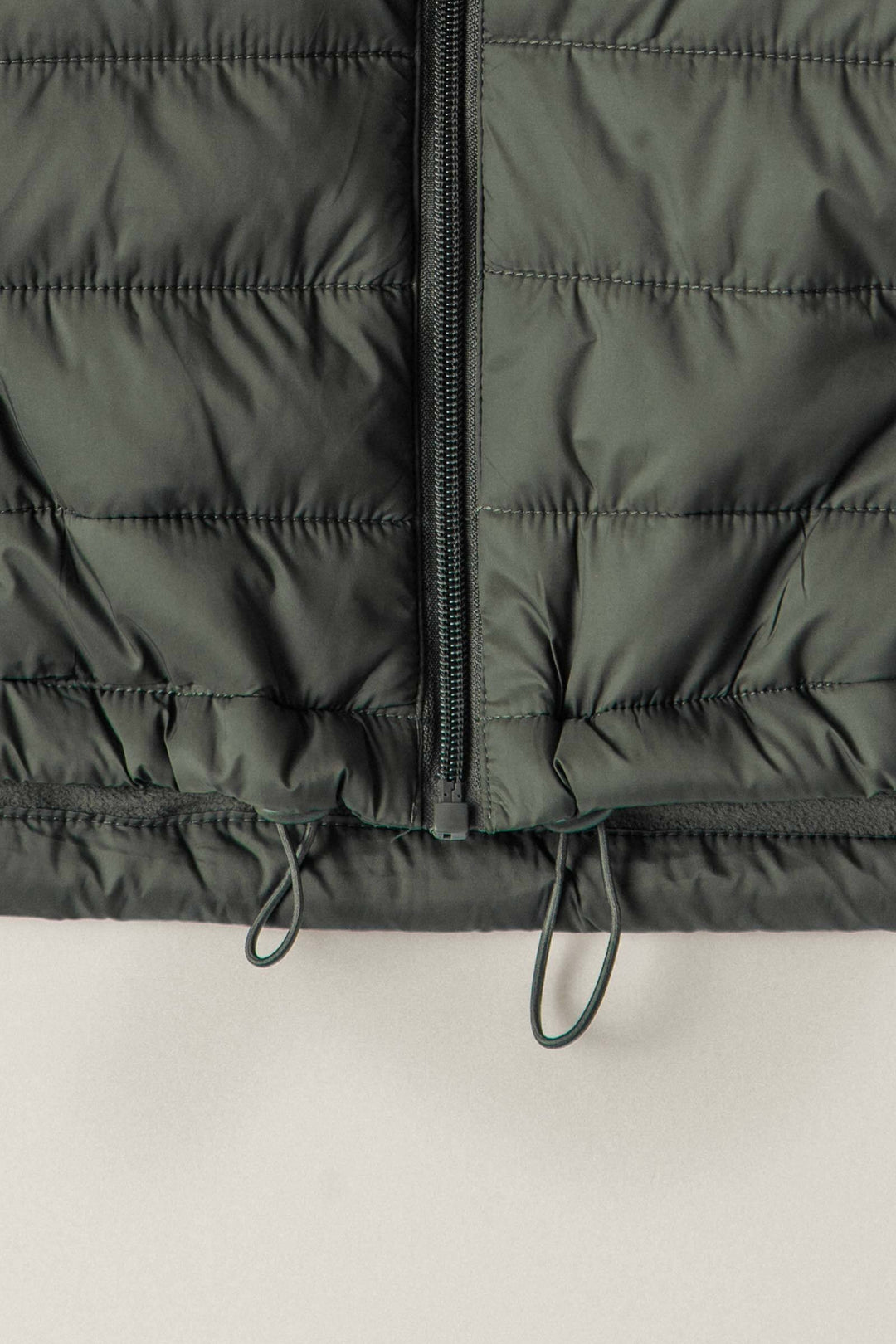 quilted hooded puffer jacket - olive (additional view)