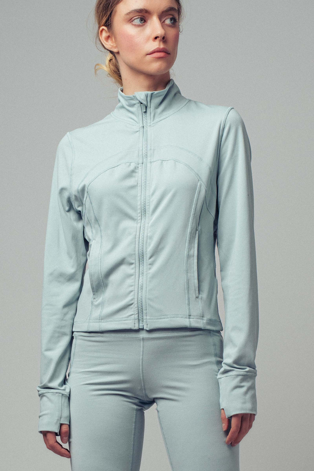 active zip up evolve jacket for summer - mint