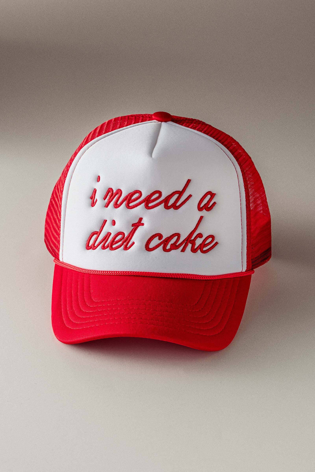 i need a diet coke trucker hat - red (additional view)