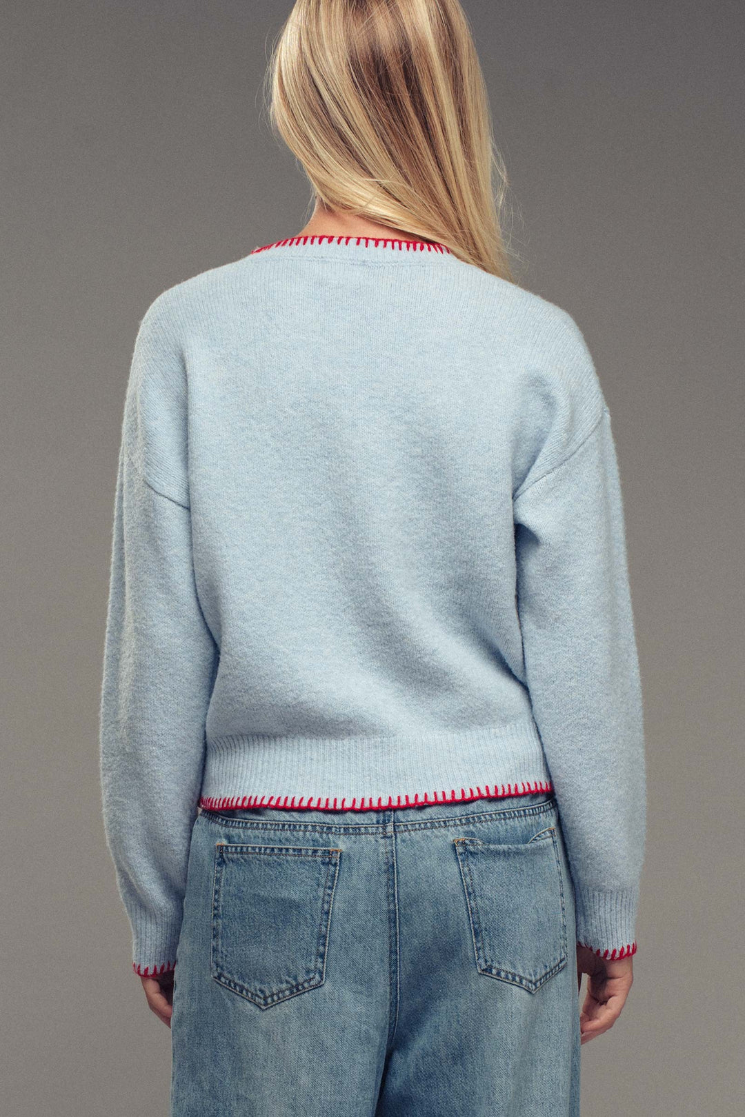 lobster embroidered sweater - blue (additional view)
