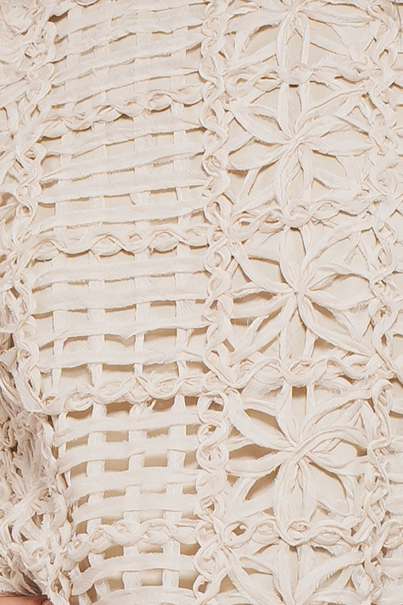 couture fleur woven top - ivory (additional view)