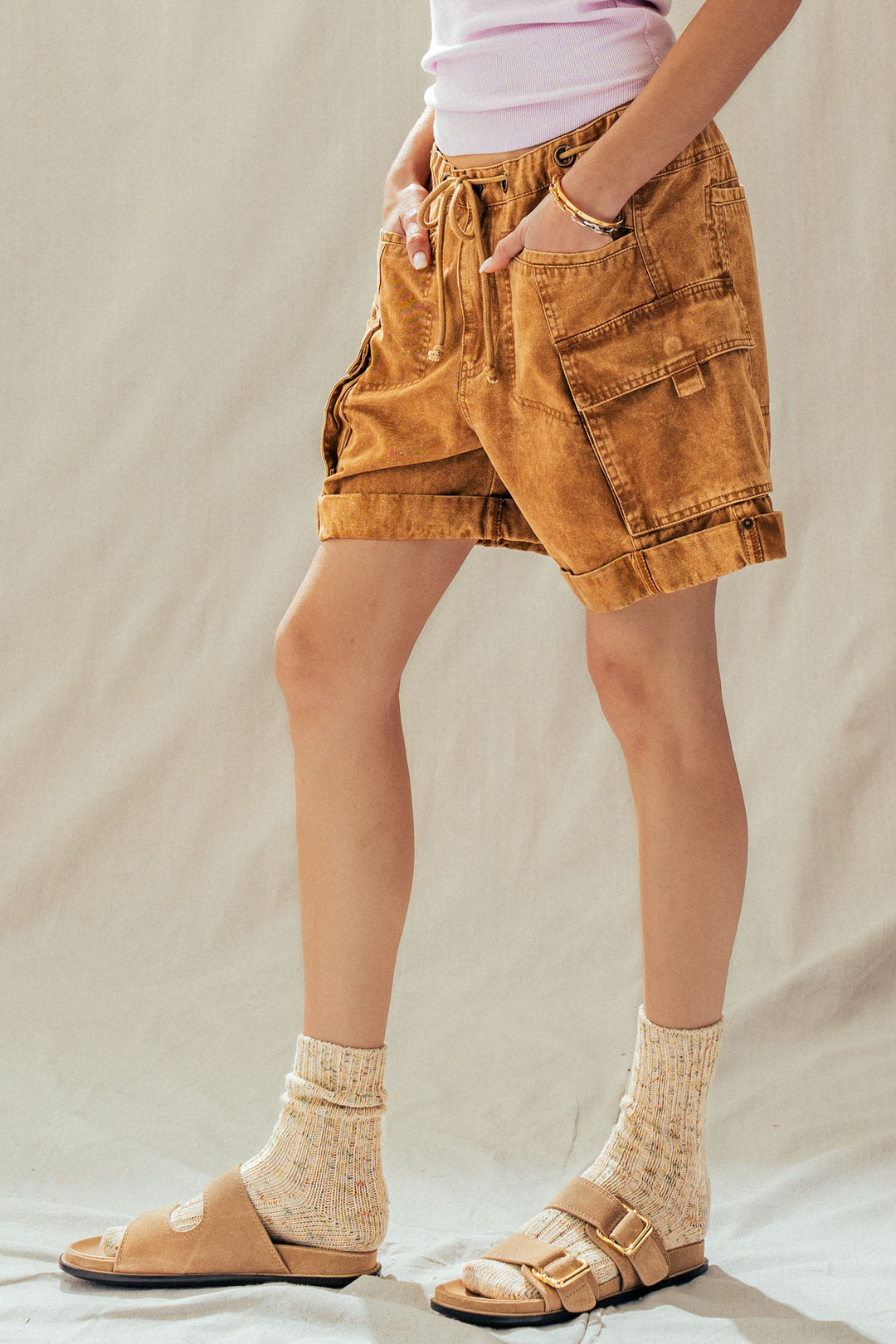 on the go cargo short - camel (additional view)