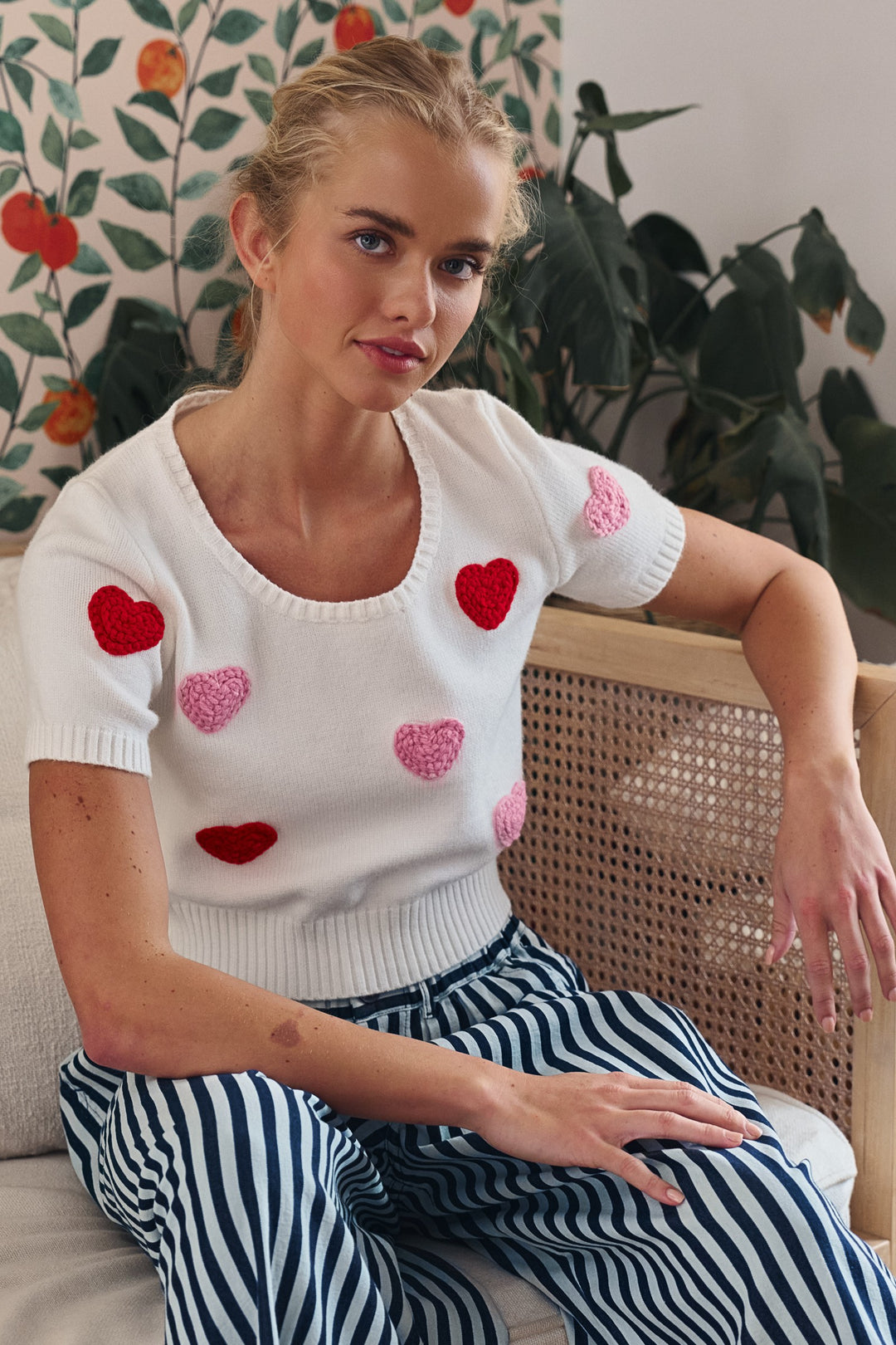 be mine heart knit top - ivory (additional view)