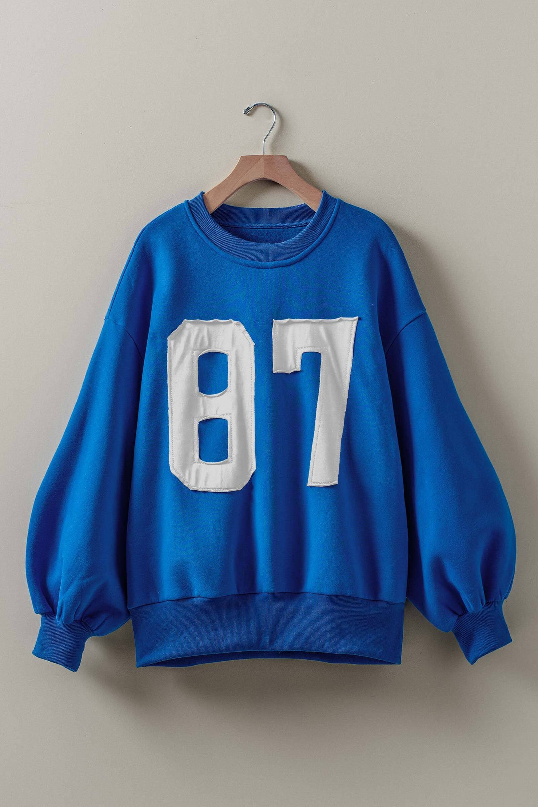 varsity number sweatshirt - blue