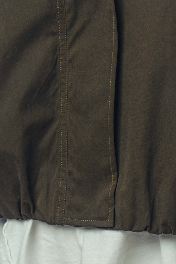 classic utility zip up jacket - olive (additional view)