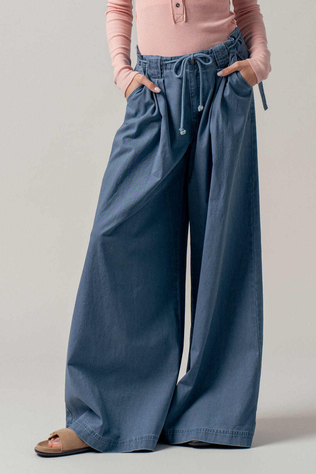 harbor flow wide leg pant - denim