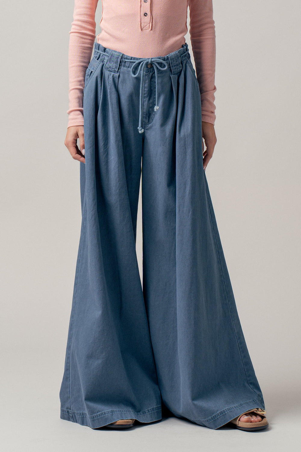 harbor flow wide leg pant - denim (additional view)