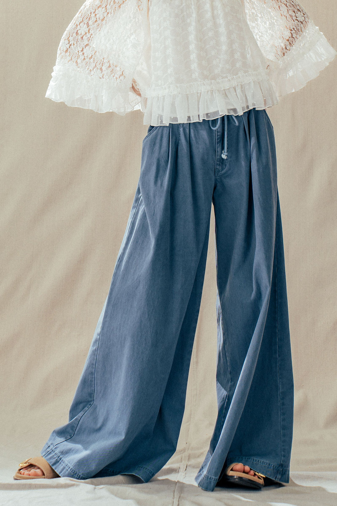 harbor flow wide leg pant - denim
