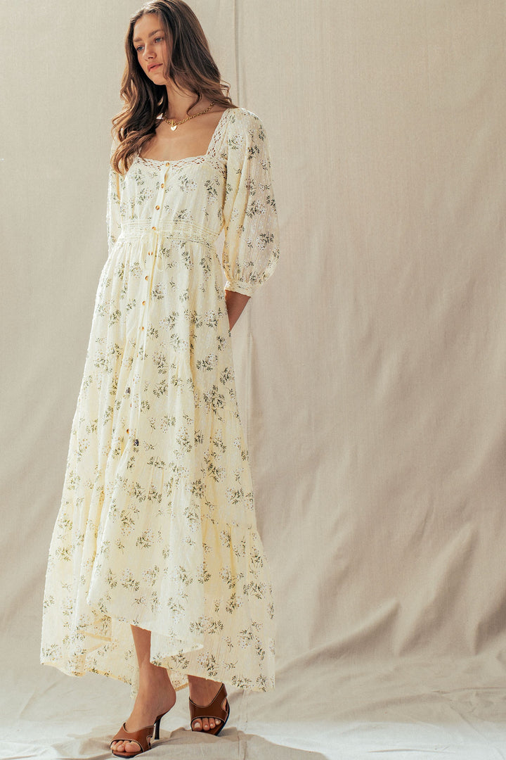 sweet meadow tie back maxi dress - ivory (additional view)
