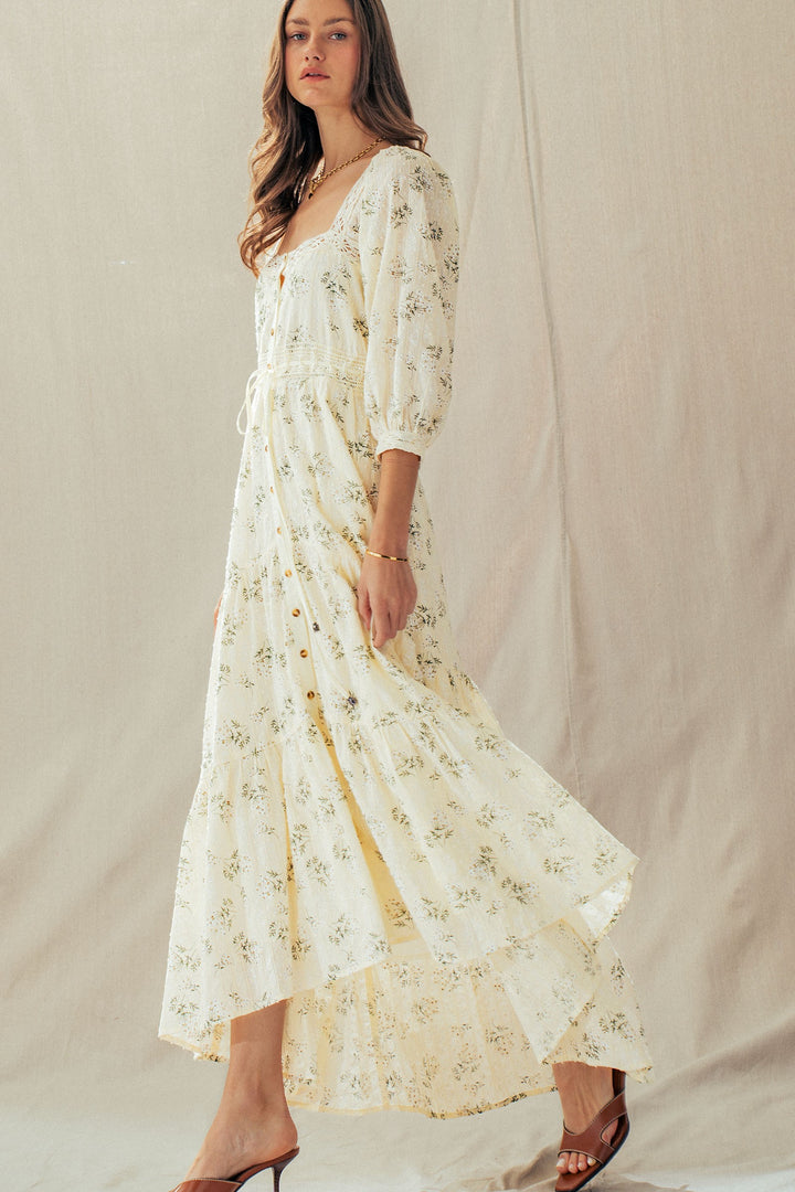 sweet meadow tie back maxi dress - ivory (additional view)