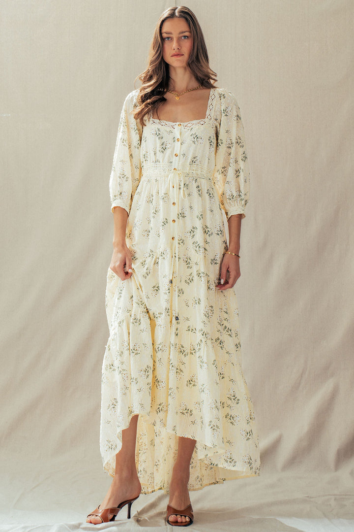 sweet meadow tie back maxi dress - ivory (additional view)