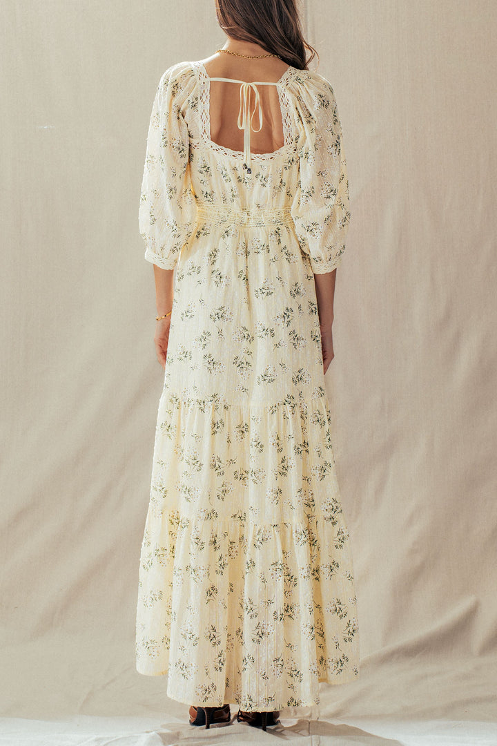 sweet meadow tie back maxi dress - ivory (additional view)