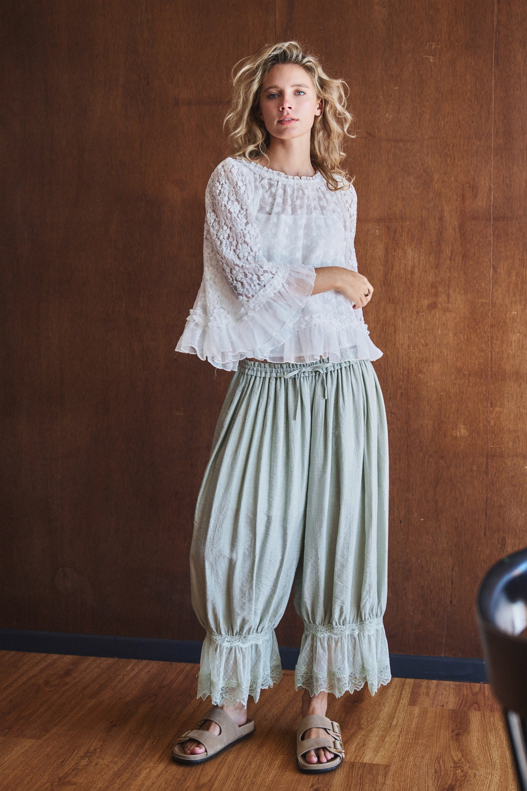 ethereal lace cape top - white (additional view)