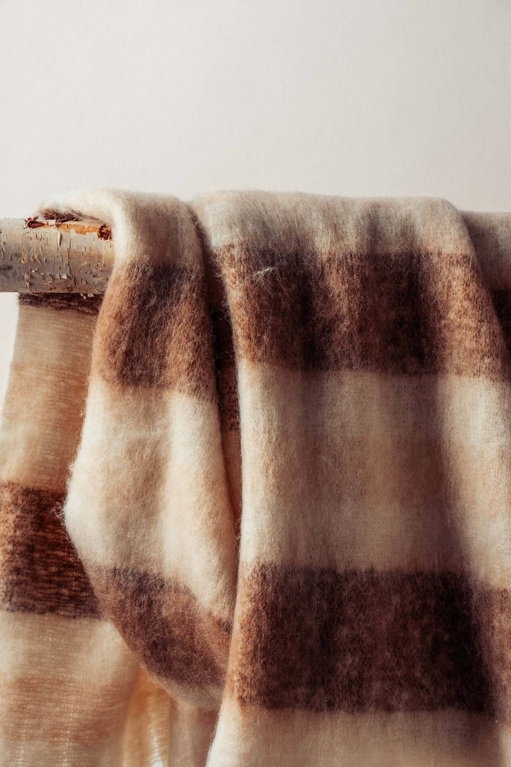 striped fringe scarf - brown (additional view)