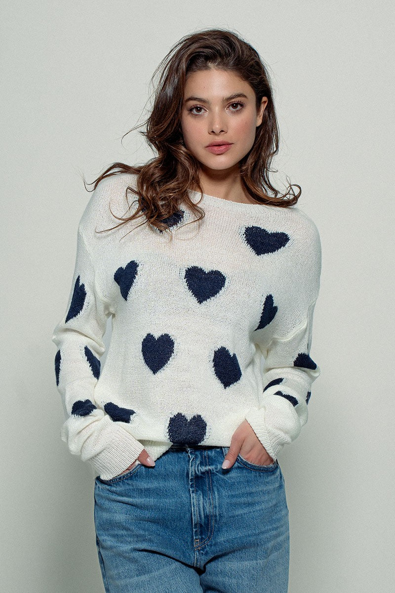 Valentine Heart Knit Sweater