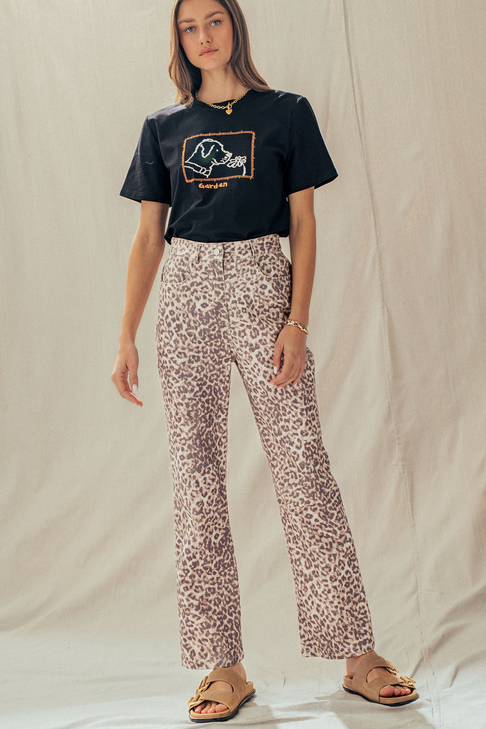 the soho leopard print pants - leopard (additional view)