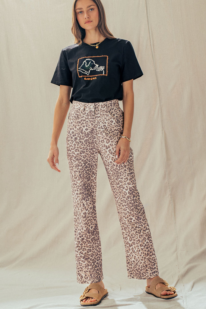the soho leopard print pants - leopard (additional view)