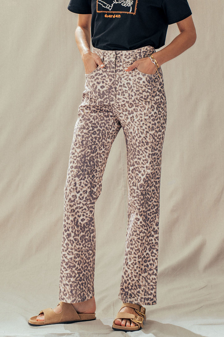 the soho leopard print pants - leopard (additional view)