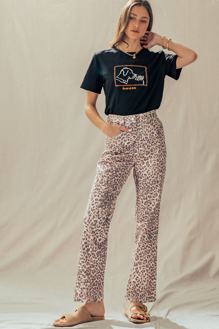 the soho leopard print pants - leopard (additional view)