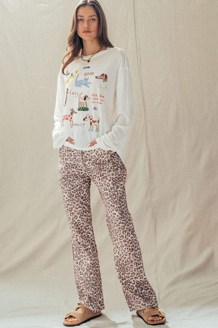 the soho leopard print pants - leopard (additional view)