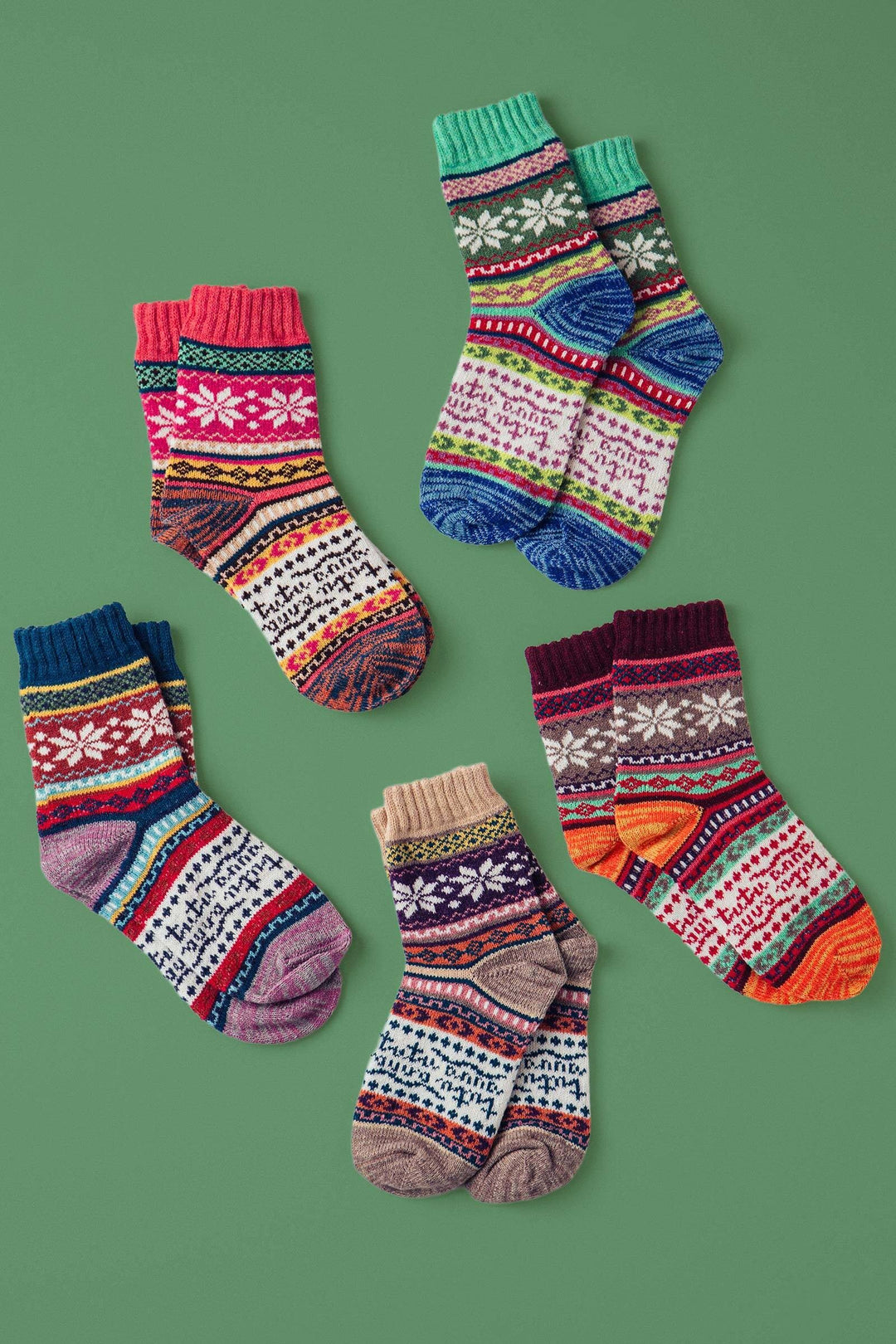 isle knit ankle socks - assorted 10pairs