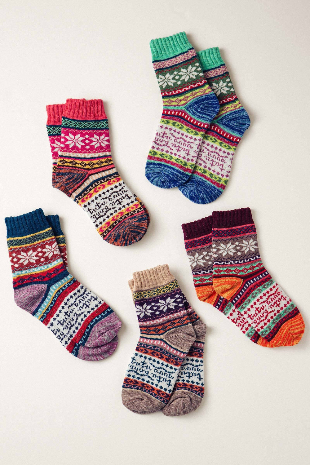 isle knit ankle socks - assorted 10pairs (additional view)