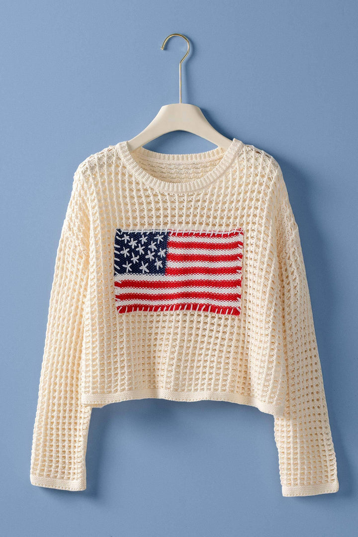 freedom dream open knit sweater - ivory (additional view)