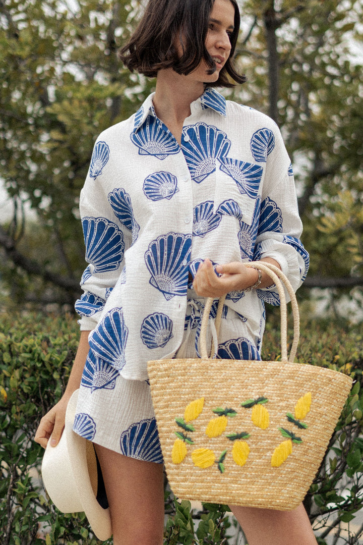 Boho Shell Print Summer Shirt and Shorts Set | wholesale sets | Trend Notes
