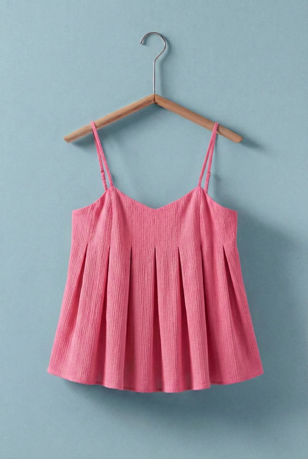 shell print cami top - candy pink
