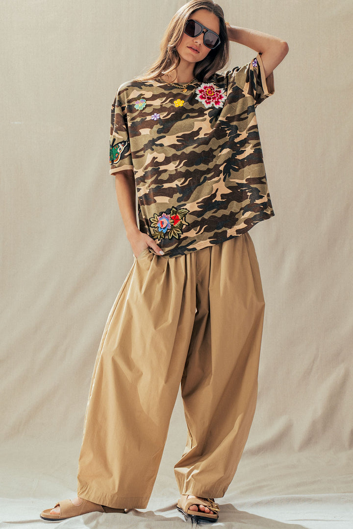 wildflower patched camo tee - camouflage