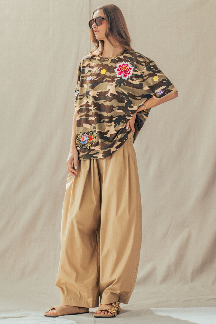 wildflower patched camo tee - camouflage (additional view)