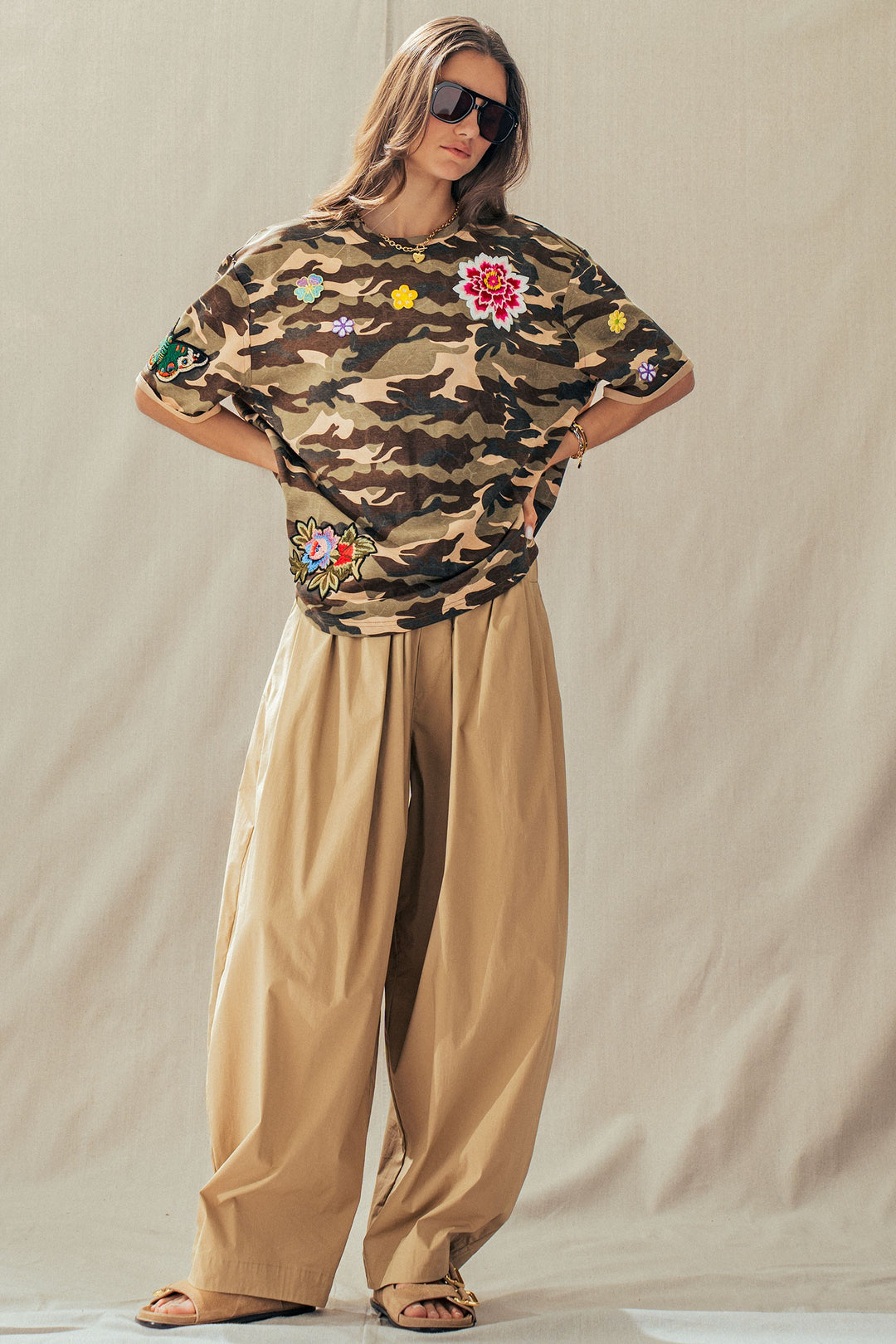 wildflower patched camo tee - camouflage (additional view)
