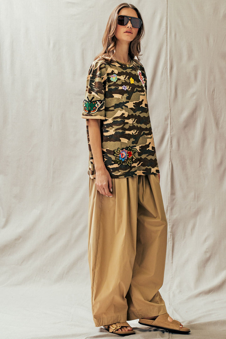 wildflower patched camo tee - camouflage (additional view)