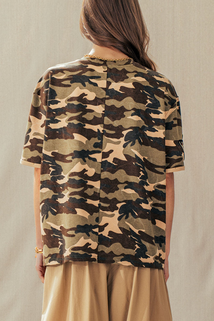 wildflower patched camo tee - camouflage (additional view)