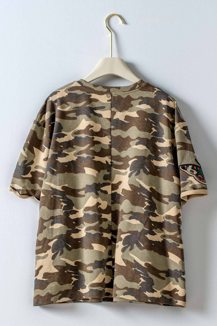 wildflower patched camo tee - camouflage (additional view)