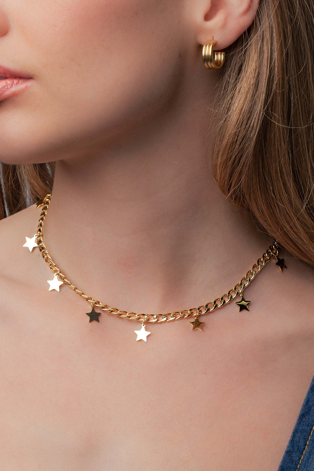 charm chain necklace - gold
