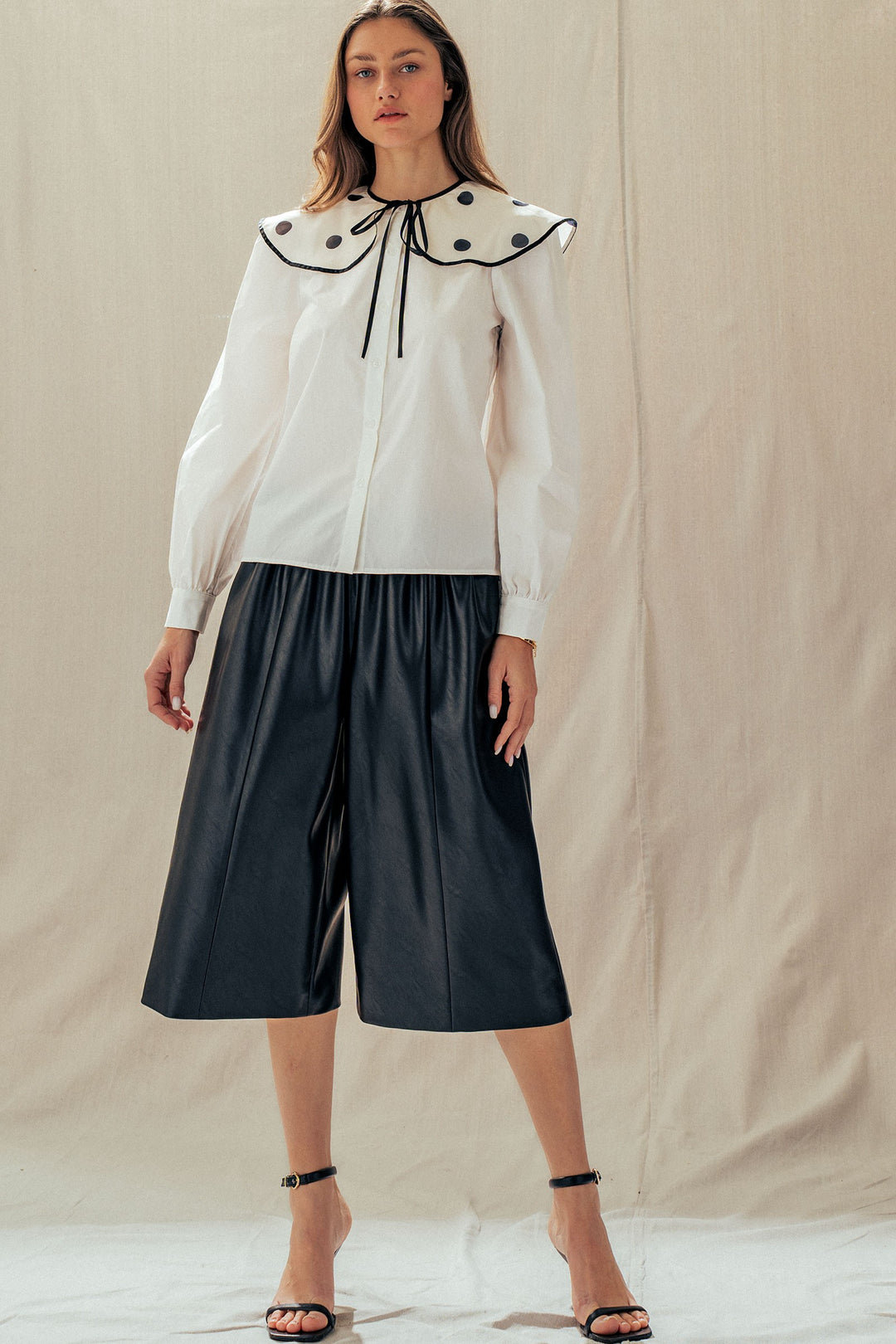 colette polka collar blouse - ivory (additional view)