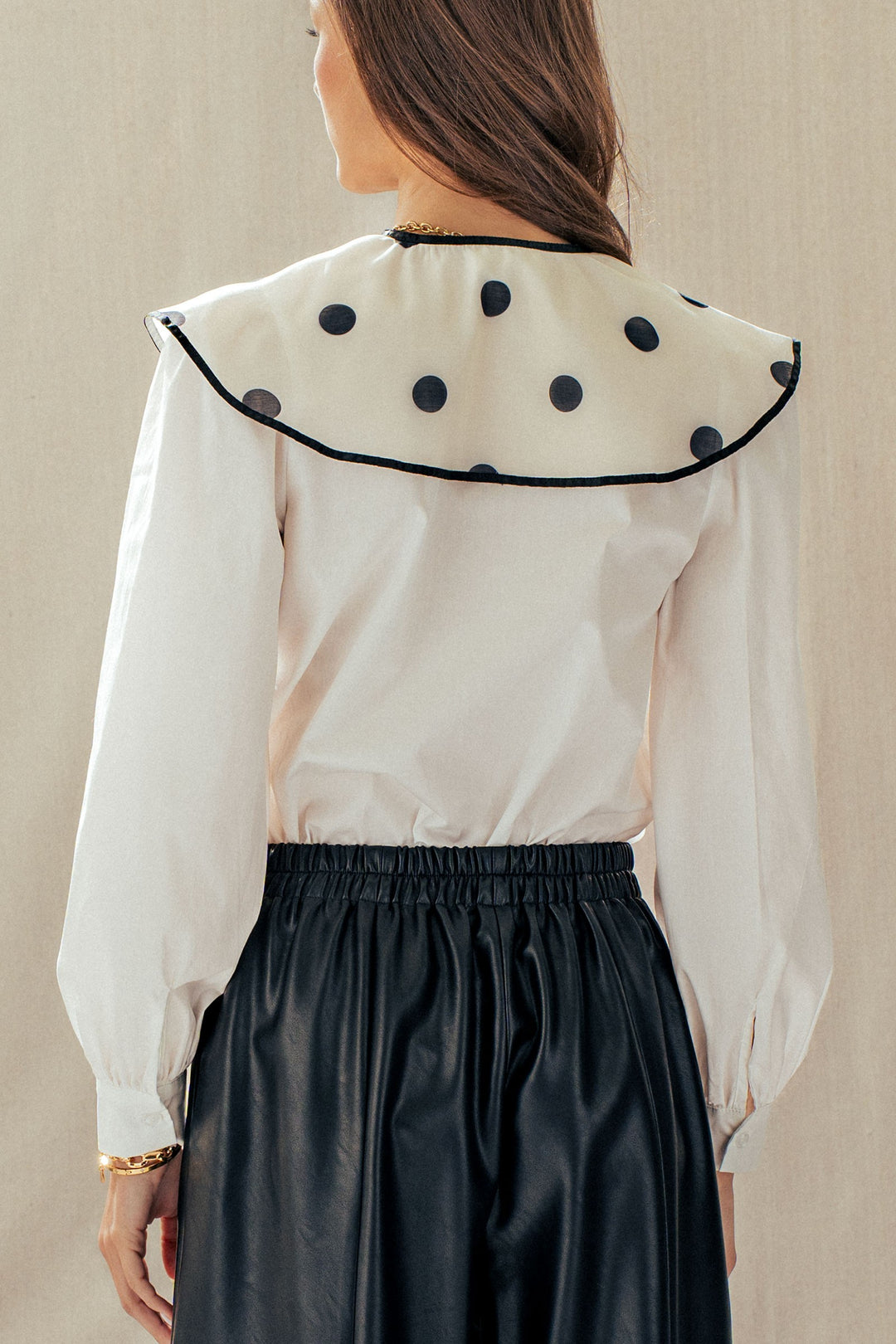 colette polka collar blouse - ivory (additional view)